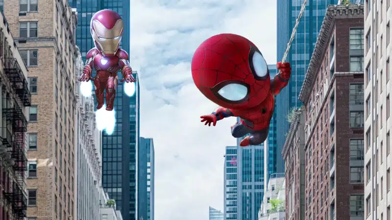 marvel, cities, spider-man, superhero, arts, iron man Live Wallpaper