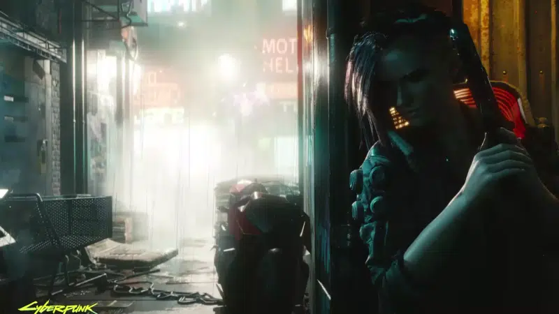 judy alvarez, rain, anime girls, cyberpunk, cities, games, night, anime, arts, judy alvarez, neon Live Wallpaper
