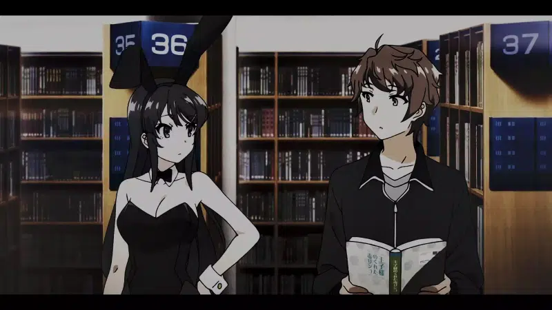 school uniform, bunny costume, mai sakurajima, edit, anime girls, amv, rascal does not dream of bunny girl senpai, ears, anime, sakuta azusagawa Live Wallpaper