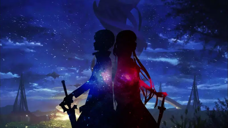 anime girls, cao, anime, kirito, asuna yuuki, arts, kazuto kirigaya, masters of the sword online Live Wallpaper