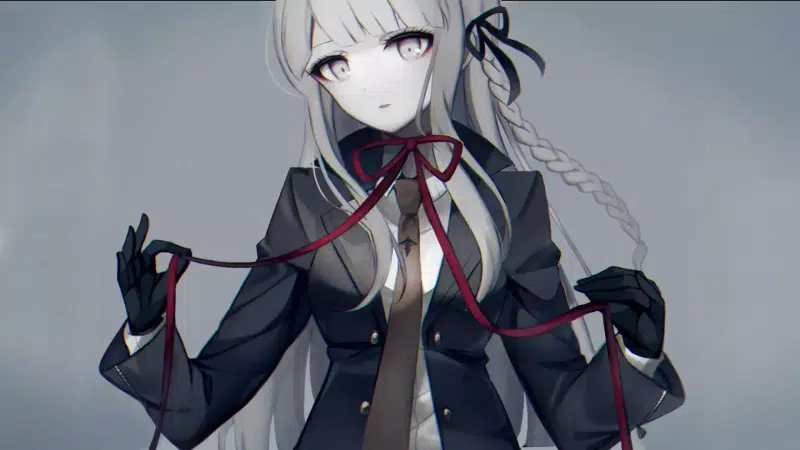 arts, school of hope and hopeless students, nice girl, gloves, beautiful girl, kyouko kirigiri, danganronpa, anime, school of despair, anime girls Live Wallpaper