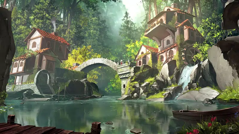 naruto, lake, jiraiya, anime, landscapes - nature, arts, jiraiya Live Wallpaper