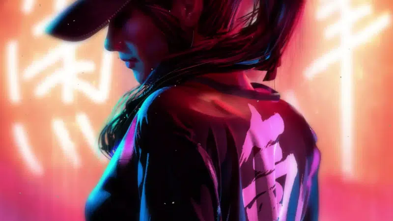 long hair, neon, hieroglyphs, arts, cap, brown hair Live Wallpaper