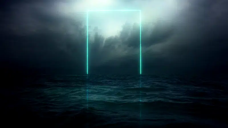 neon lines, abstractions, night, sea, neon Live Wallpaper