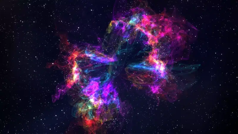 space, dark nebula, rainbow nebula, abstractions, interstellar cloud Live Wallpaper