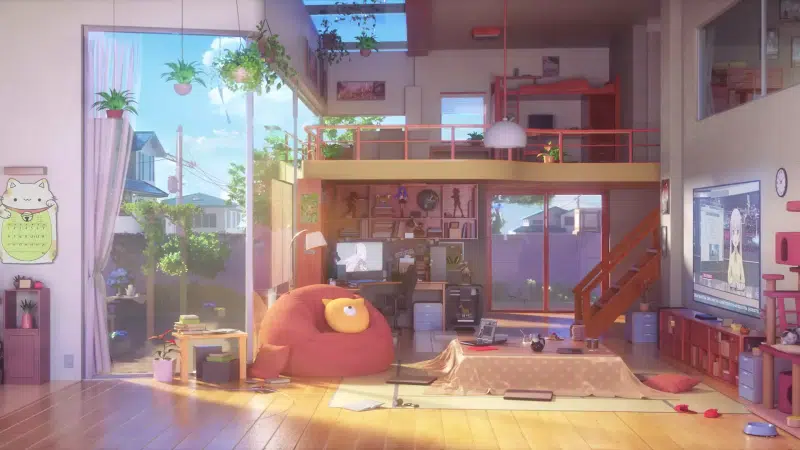room, living room, anime, figure, games, the sun, unknown future, arts, good weather Live Wallpaper