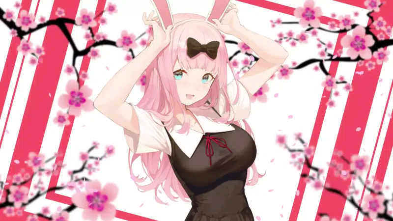 sakura, bunny ears, mrs. kaguya: in love as in war, ears, anime, kaguya-sama: love is war, anime girls, chika fujiwara Live Wallpaper