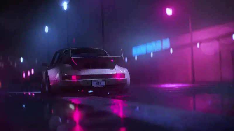 porsche, auto - moto, neon Live Wallpaper