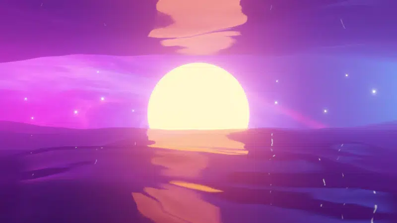 purple sky, landscapes - nature, the scorching sun, water, arts, retro, sunset, sea Live Wallpaper