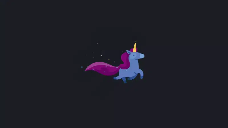 animals, black background, arts, unicorn Live Wallpaper