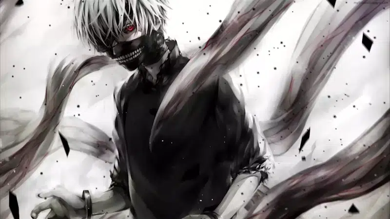 ken kaneki, kagune, anime, tokyo ghoul, fantasy, the shape of a ghoul Live Wallpaper