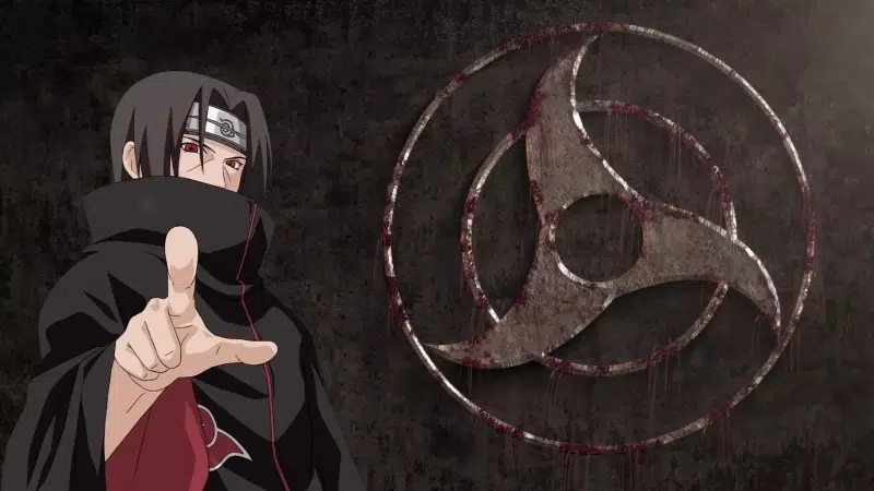 naruto, anime, sharingan, raincoat, akatsuki, arts, shinobi, itachi uchiha Live Wallpaper