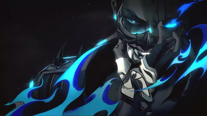games, yoru, arts, valorant, black background, anime, mask Live Wallpaper