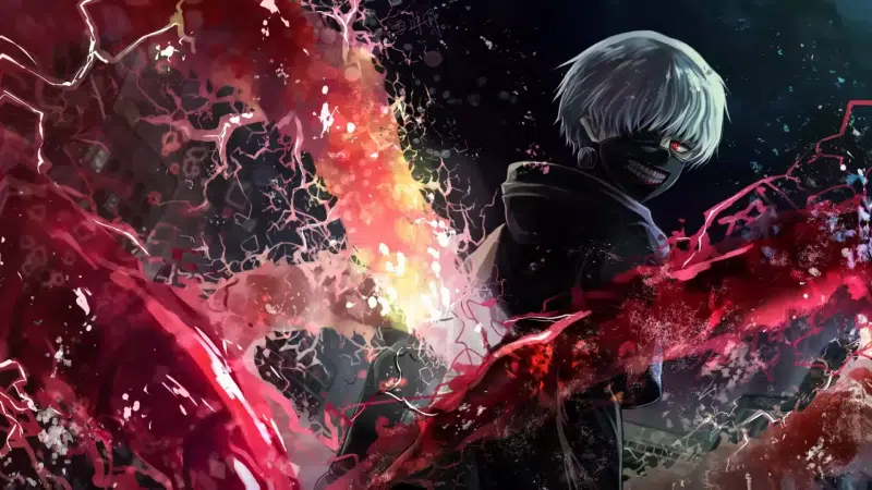ken kaneki, arts, anime, tokyo ghoul, kagune Live Wallpaper
