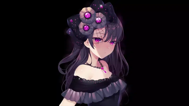 anime girls, anime, glitter anime girl, sequins Live Wallpaper