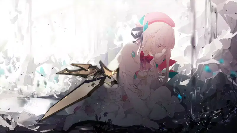 arts, anime girls, sadness, arcaea, hikari, anime, games, sadness Live Wallpaper