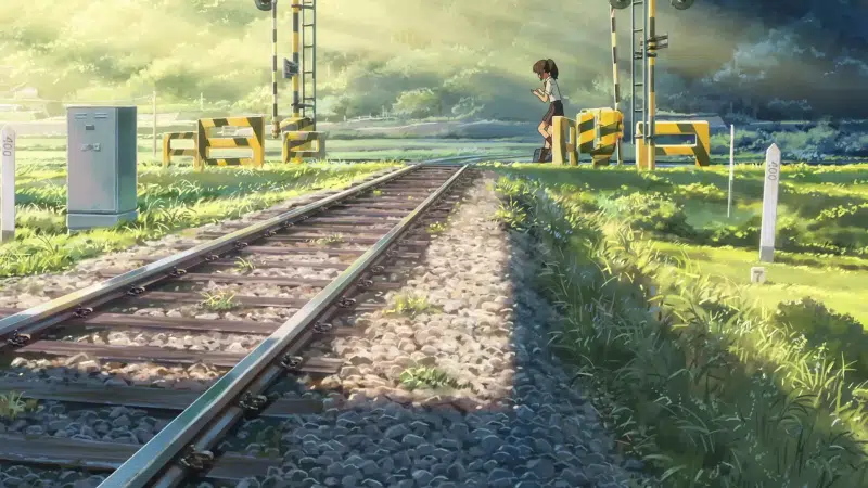 railway, anime girls, your name, mitsuha miyamizu, arts, anime Live Wallpaper