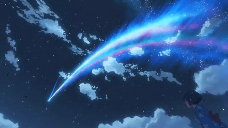 anime, your name, night, arts, comet tiamat, starry sky, comet, sky Live Wallpaper