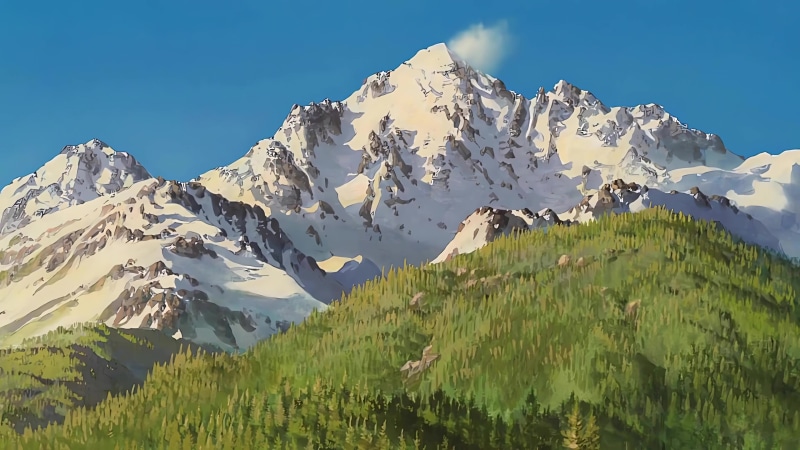 Mountain Ghibli Landscapes Anime Hayao Miyazaki Live Wallpaper