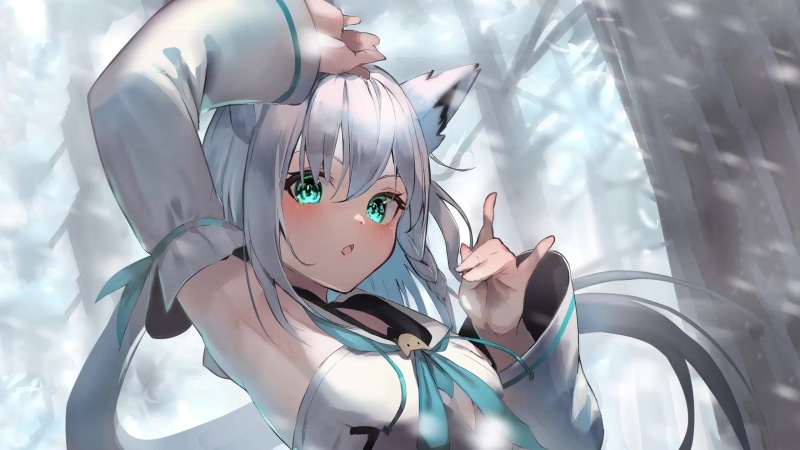 Virtual Youtuber Fubuki Shiragami Live Wallpaper