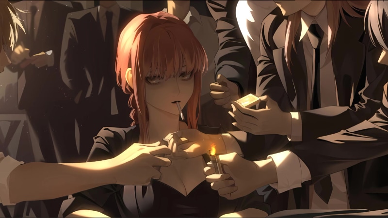 Chainsaw Man Makima Smoking Live Wallpaper