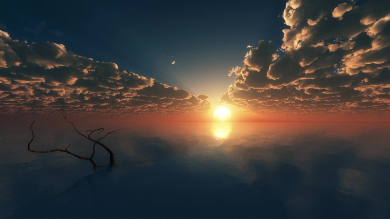 Sunset Horizon Ocean Live Wallpaper