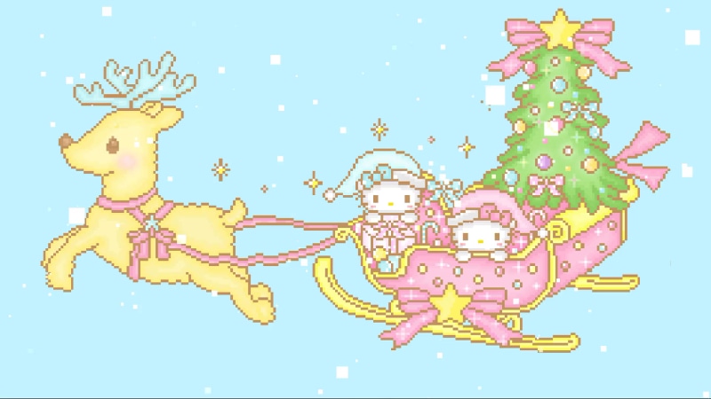 Preppy Christmas, Little Twin Stars Live Wallpaper