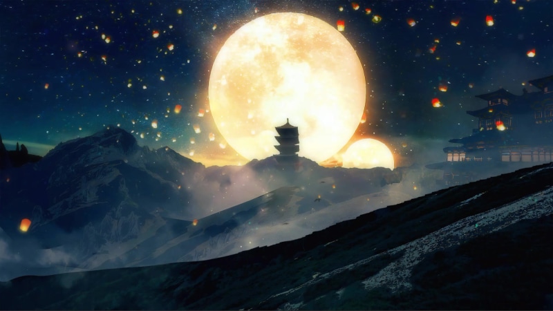 Mid Autumn Moon View Live Wallpaper