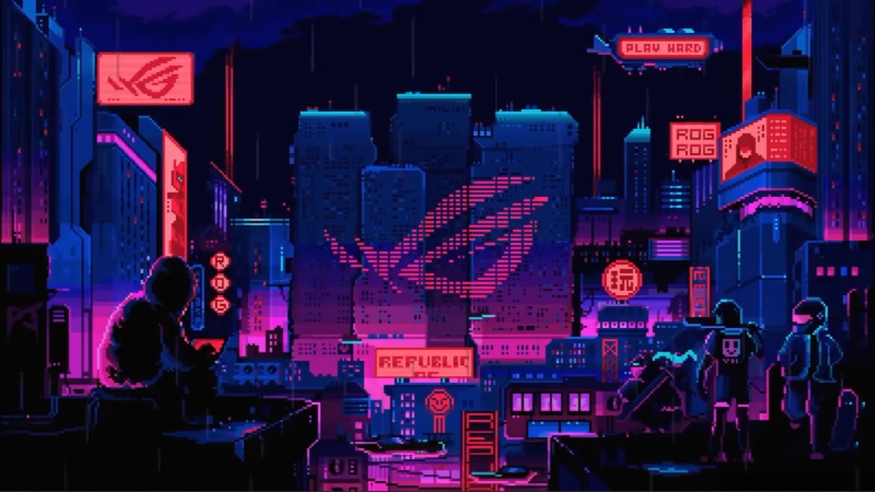 Pixel ROG City of Gamers Live Wallpaper