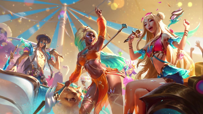 Nidalee, Ocean Song, Yone, Seraphine, summer,games, GZG, League of Legends Live Wallpaper
