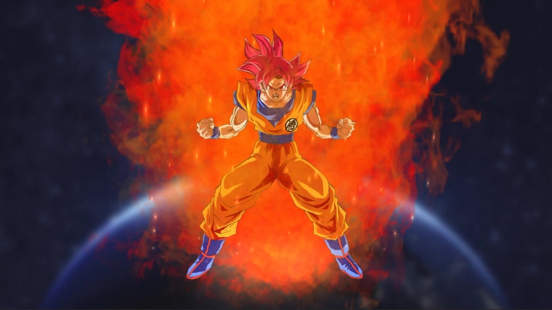 Goku SSJ God Live Wallpaper
