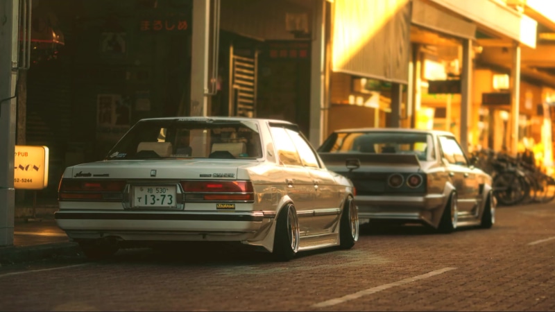 Speedhunters, car, Toyota, Toyota Chaser, sunset, JDM Live Wallpaper