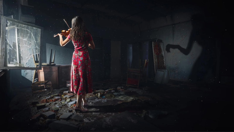 Chernobylite Dark Violin, Violin Girl Live Wallpaper