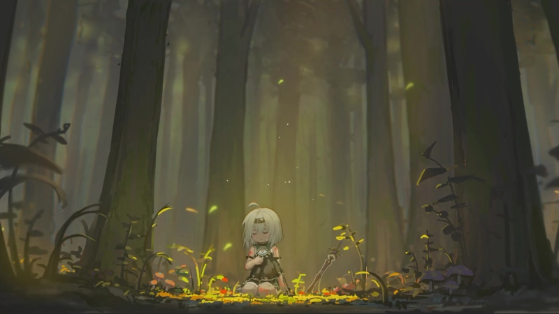 Curse, Anime Girl, Forest, Mystical Live Wallpaper