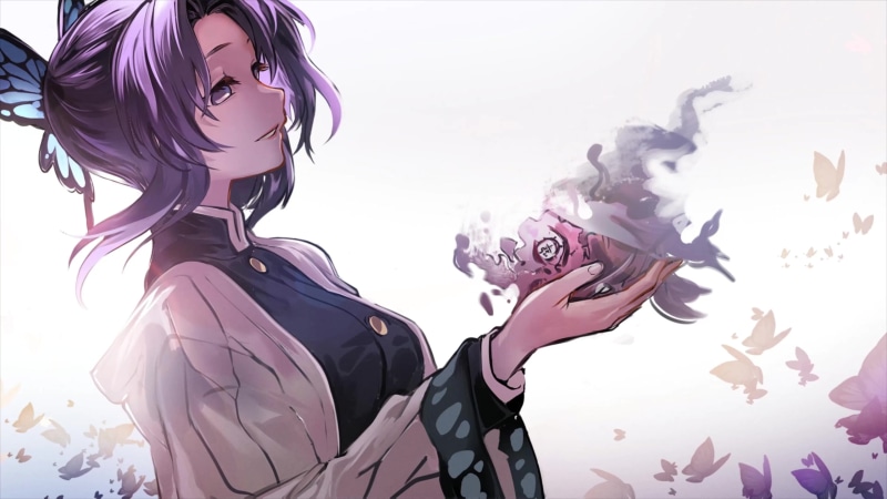 Shinobu Kocho The Insect Pillar Demon Slayer Live Wallpaper