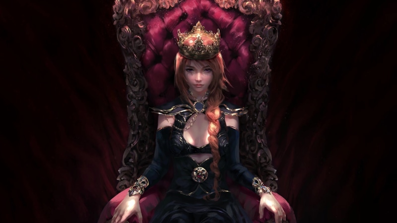 Young Queen, Queen on the throne art Live Wallpaper