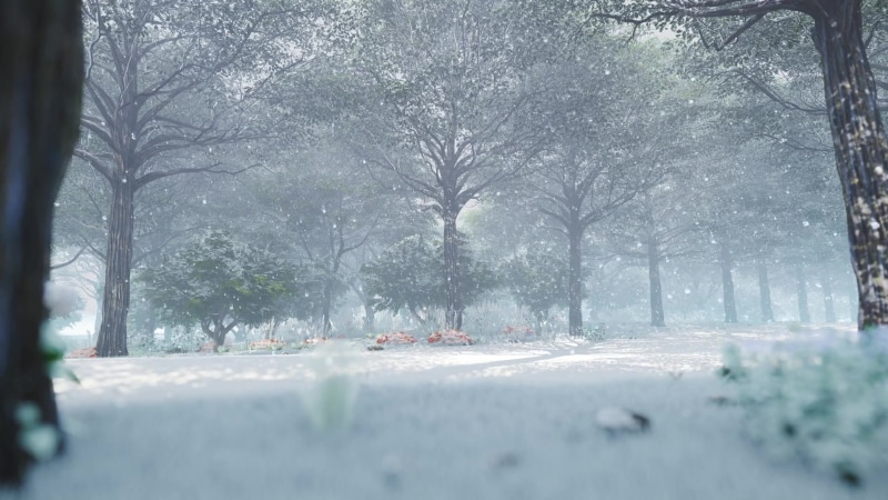 Winter Forest, Snowflakes Falling Live Wallpaper