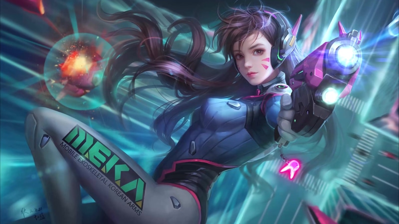 D.VA HUD – Overwatch Live Wallpaper