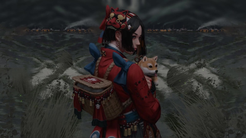 Girl With Shiba Inu Live Wallpaper