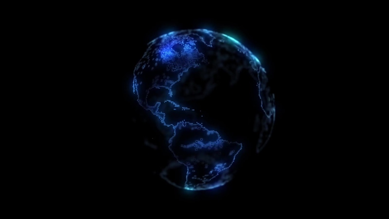 blue planet earth hologram Live Wallpaper