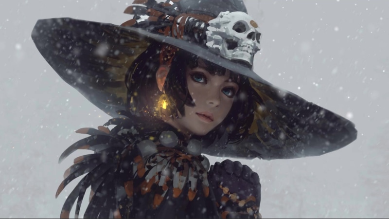 Snow Spark Girl Live Wallpaper