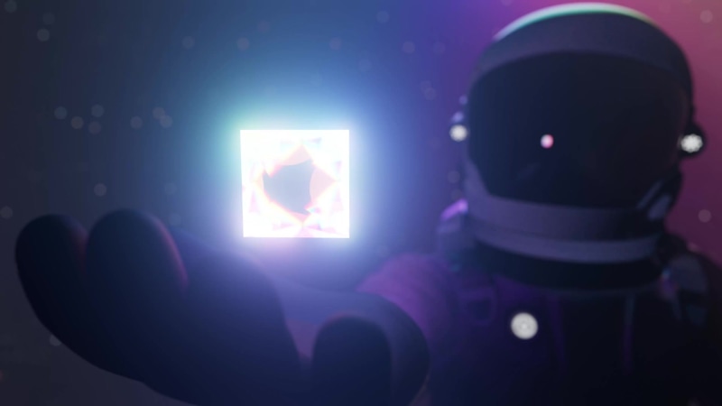 Color Changing Astronaut With Crystal Live Wallpaper