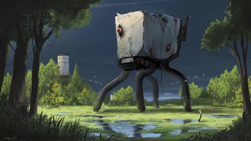 Apocalyptic Swamp Mechanic Live Wallpaper