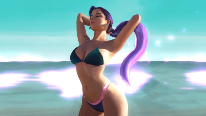 Summer Neon Pink Girl Live Wallpaper