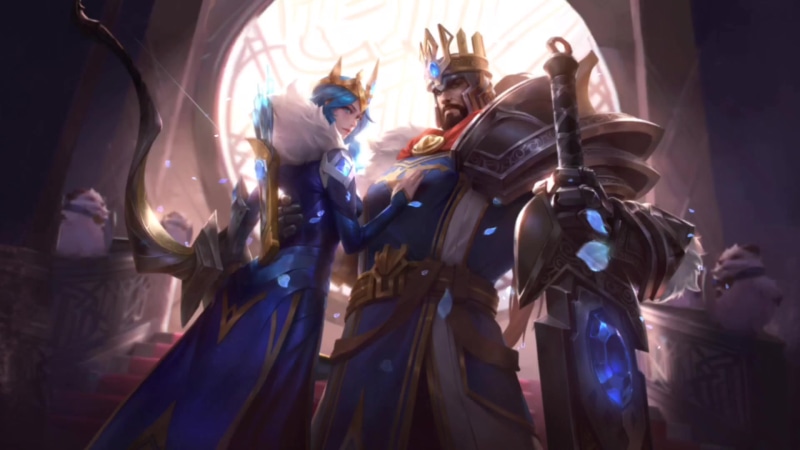 King Tryndamere with Queen Ashe Wild Rift Live Wallpaper