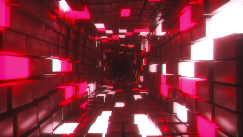 Abstract flying in futuristic corridor Live Wallpaper