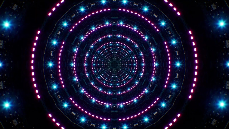 Abstract bright mechanic textured light tunnel Live Wallpaper