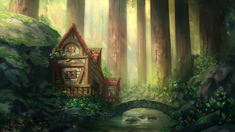 4K Cozy Little Place In The Forest Live Wallpaper
