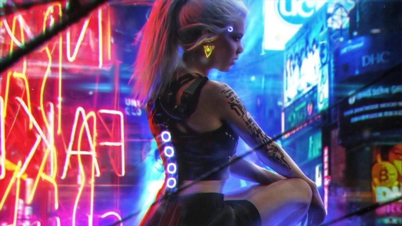 4K Cyberpunk Girl 2 Live Wallpaper