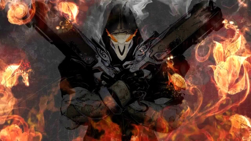 Flames Reaper OW Live Wallpaper